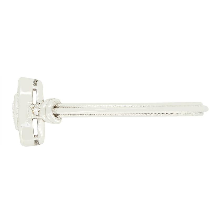 Zeitgenössischer 0,25ct Diamant und Saphir Target Ring (Rundschliff) im Angebot