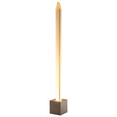 Contemporary 03°52”S Floor Lamp, Matte Acrylic & Aluminum, by Yonathan Moore