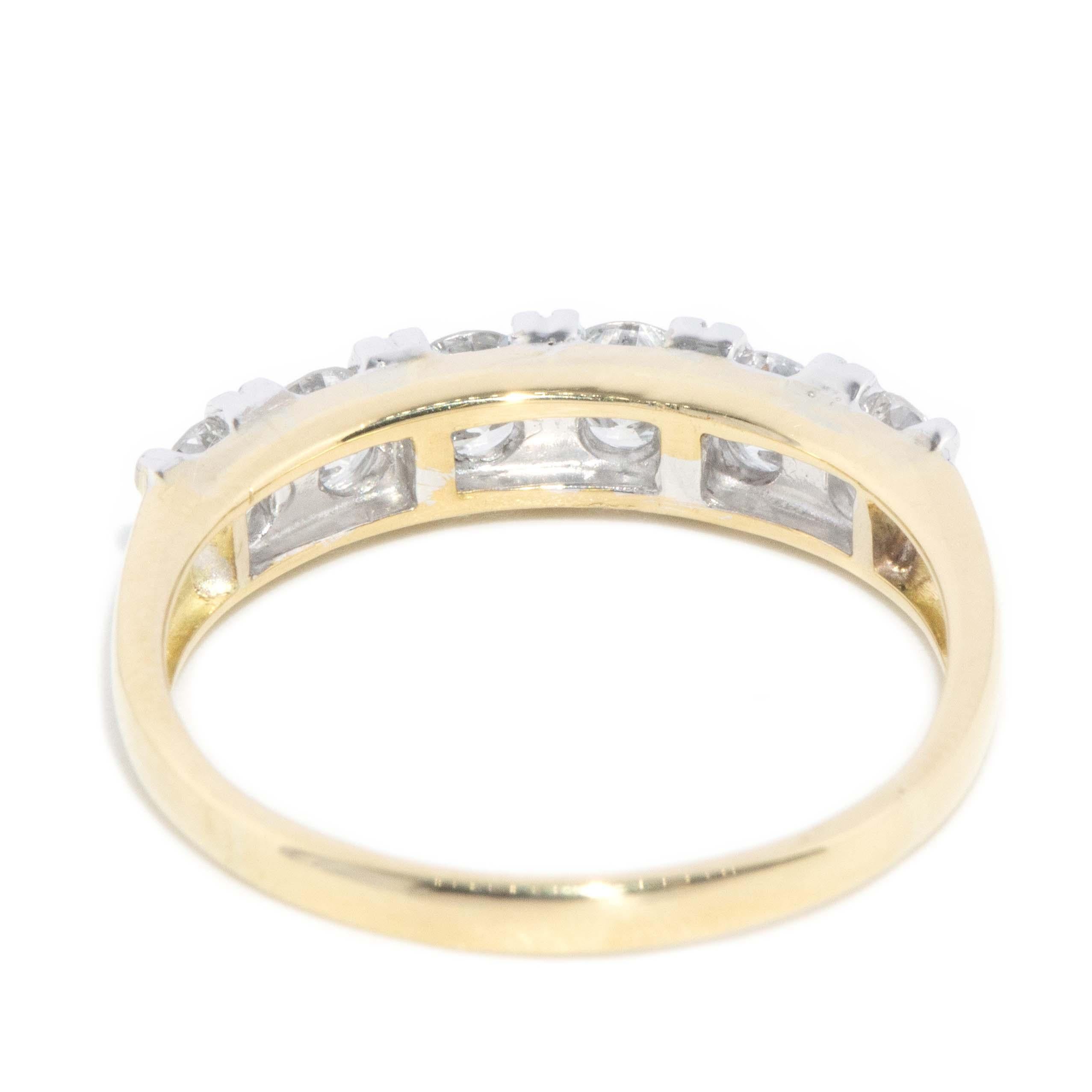 Anello impilabile di eternità con diamante brillante da 0,40 carati in oro 18 carati in vendita 2
