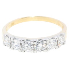Anello impilabile di eternità con diamante brillante da 0,40 carati in oro 18 carati