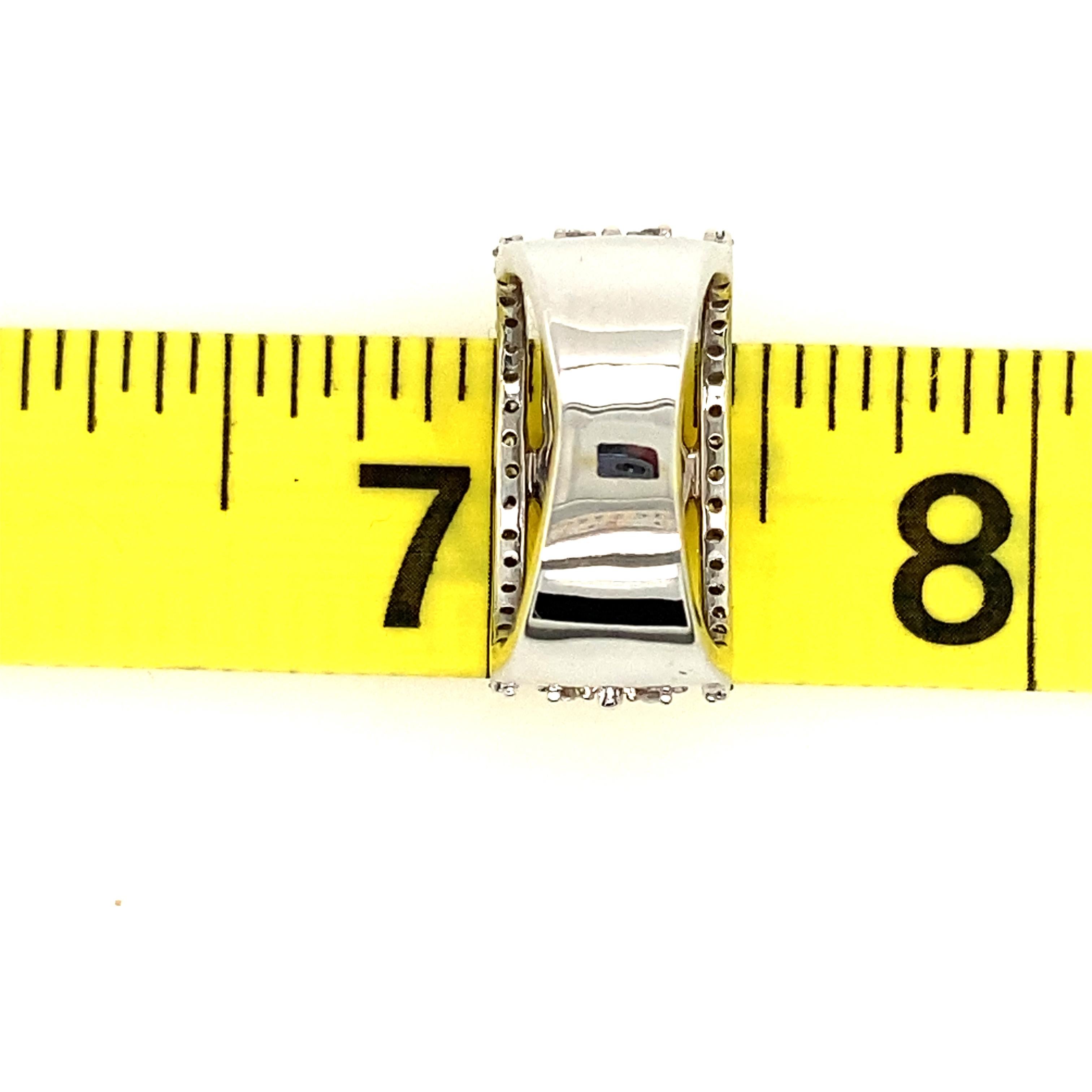Contemporary 0.49 Carat Pink Tourmaline and Diamond White Gold Fashion Ring For Sale 3