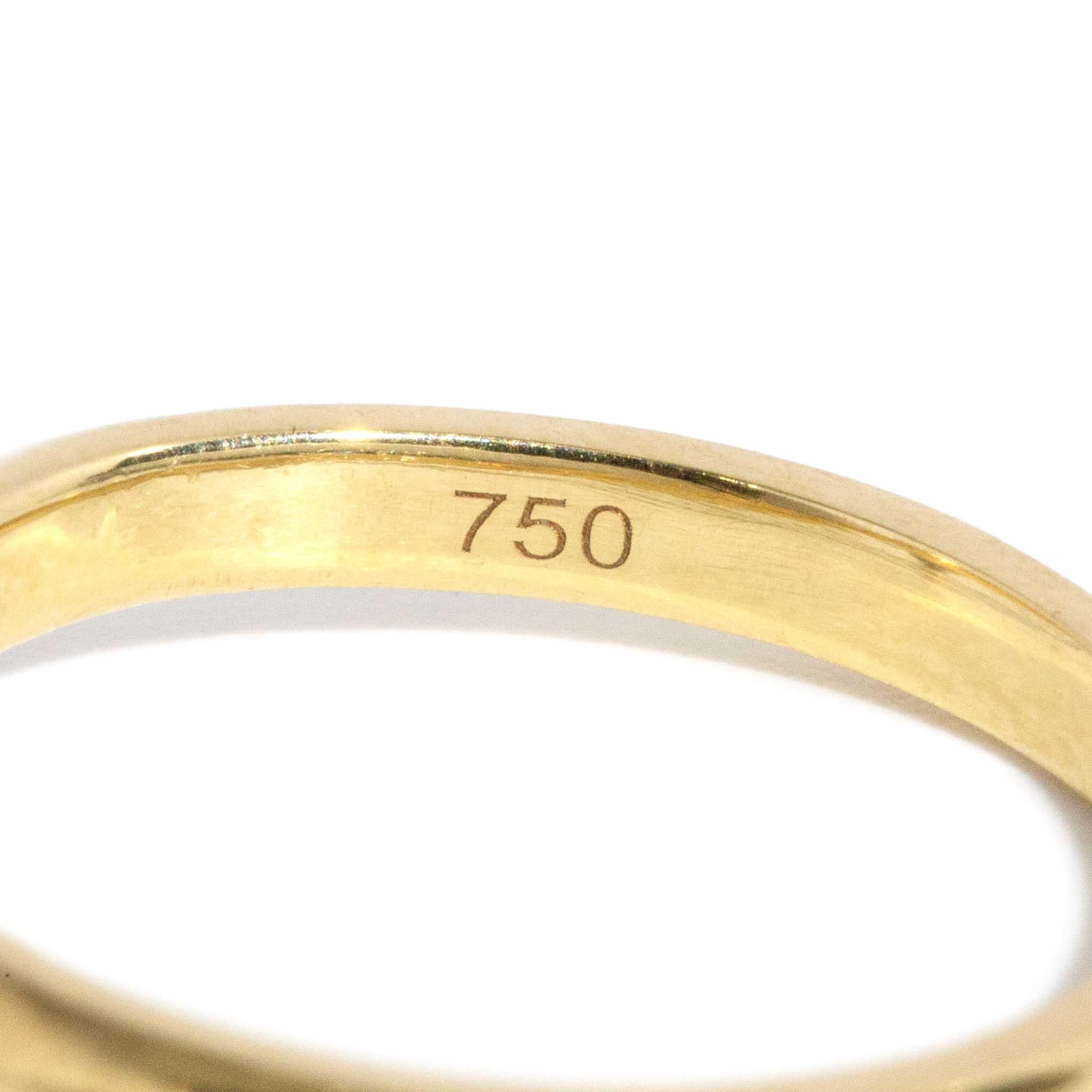 Anillo solitario de diamante contemporáneo de 0,50 quilates Oro amarillo y blanco de 18 quilates en venta 5