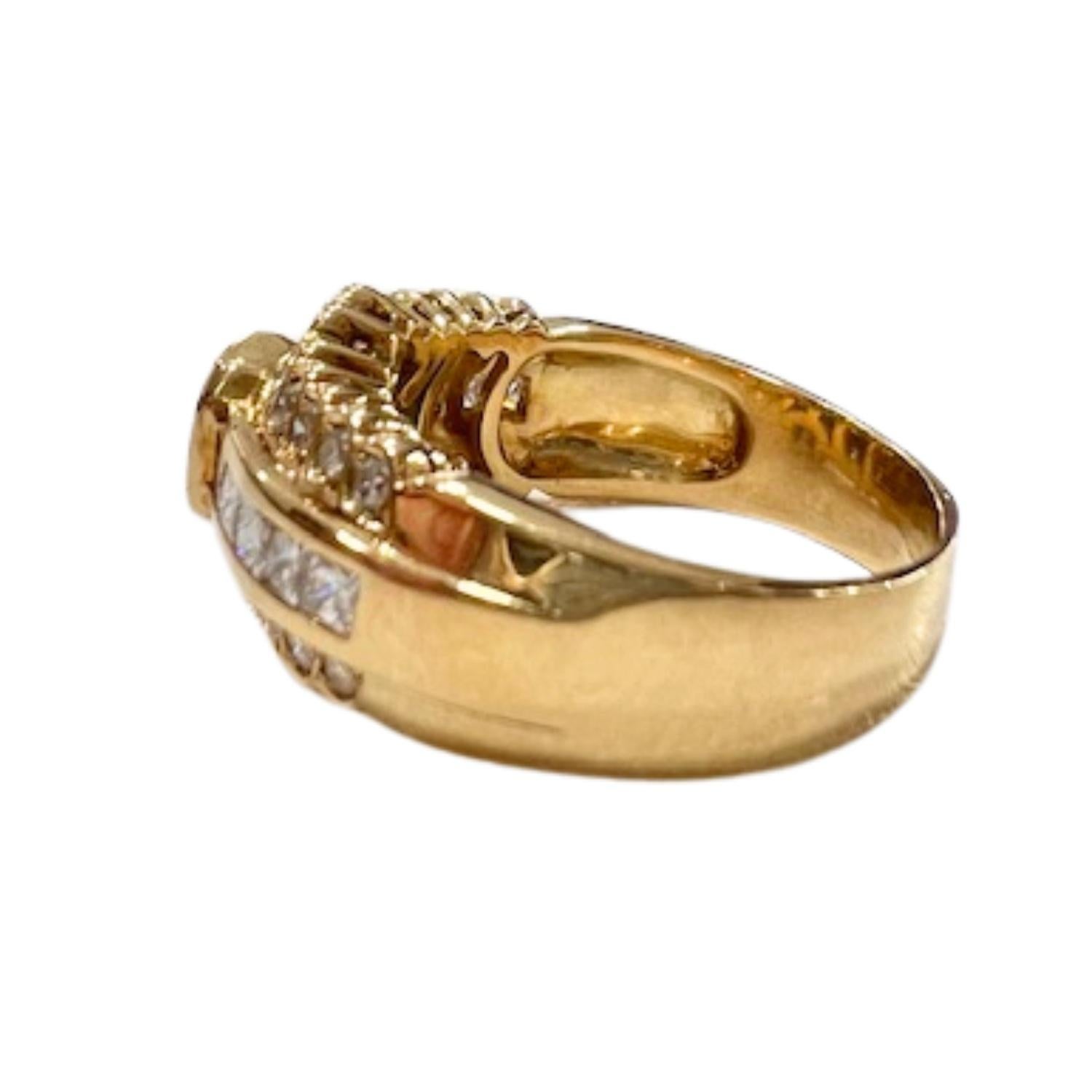 Zeitgenössisch  0,50 Karat Smaragd & 1,06 Karat Diamant-Cocktailring im Angebot 1