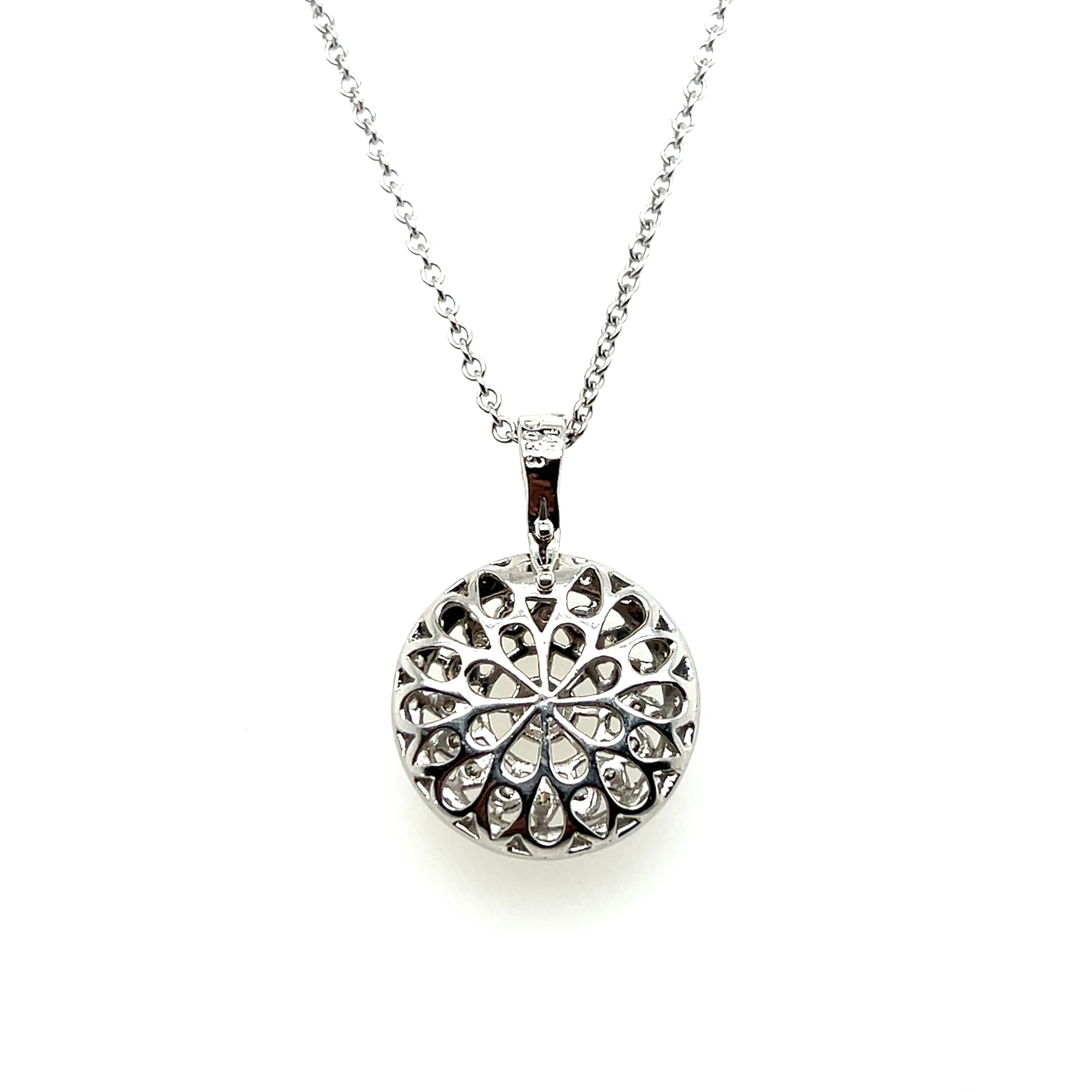 Ciondolo a grappolo con quadrante solare con diamanti da 0,50 tcw in stile contemporaneo in vendita 4