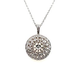 Pendentif contemporain 0,50 tcw Diamond Sun Dial Cluster