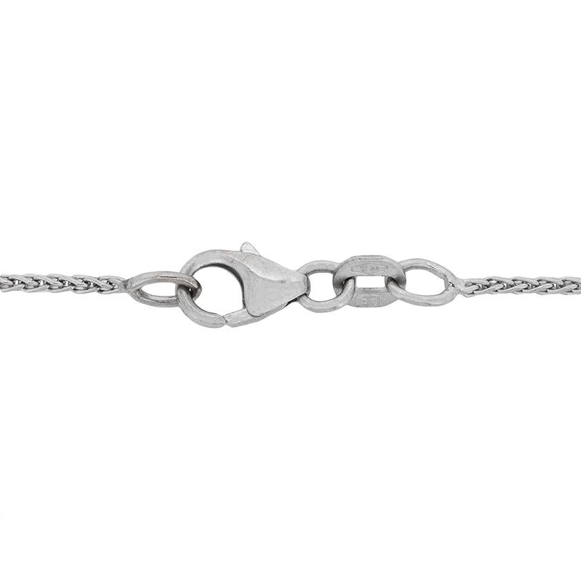 Collana contemporanea con zaffiro rosa e diamanti da 0,50 ct. In condizioni buone in vendita a London, GB