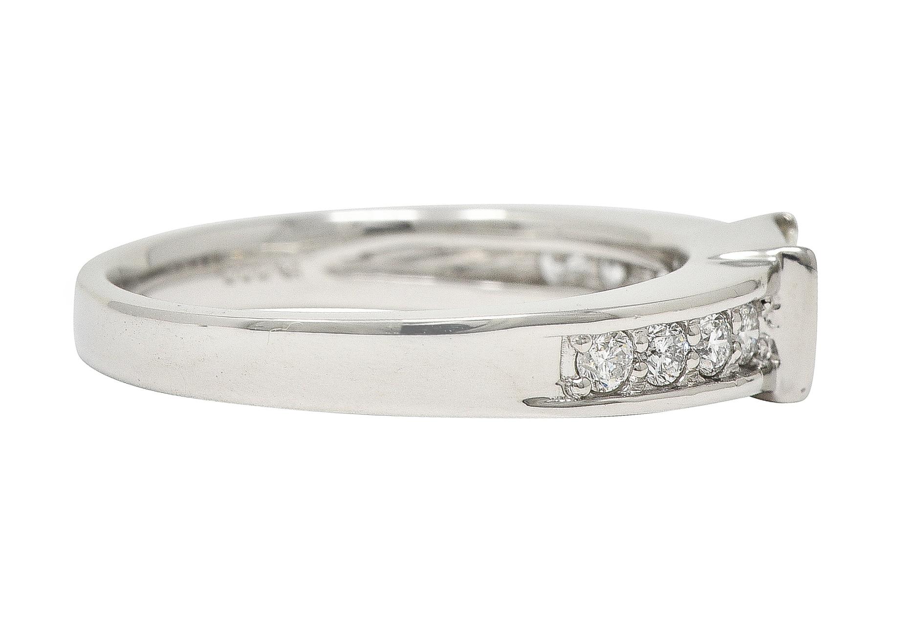 Baguette Cut Contemporary 0.56 CTW Diamond Platinum Band Ring