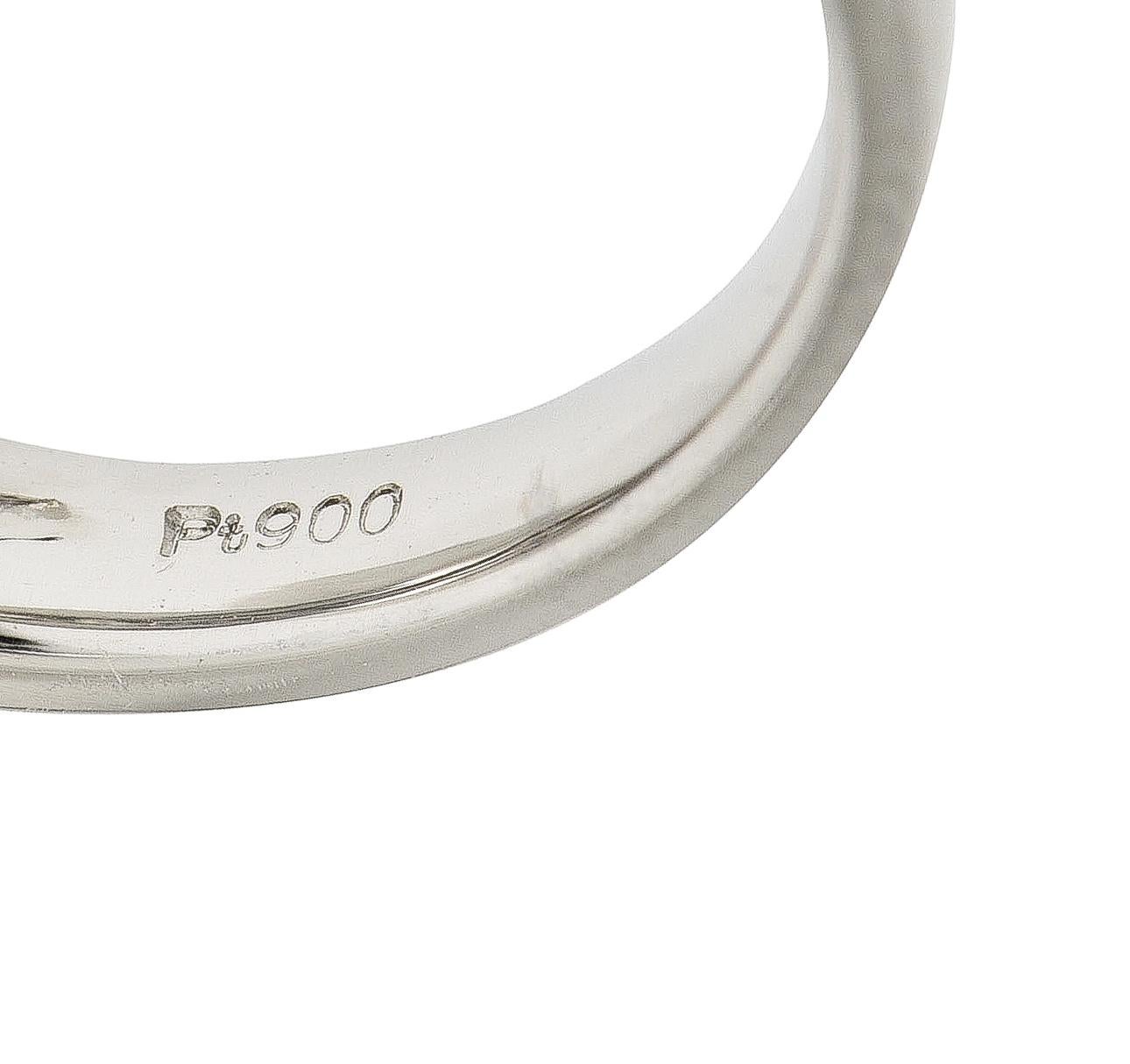 Contemporary 0.56 CTW Diamond Platinum Band Ring 2