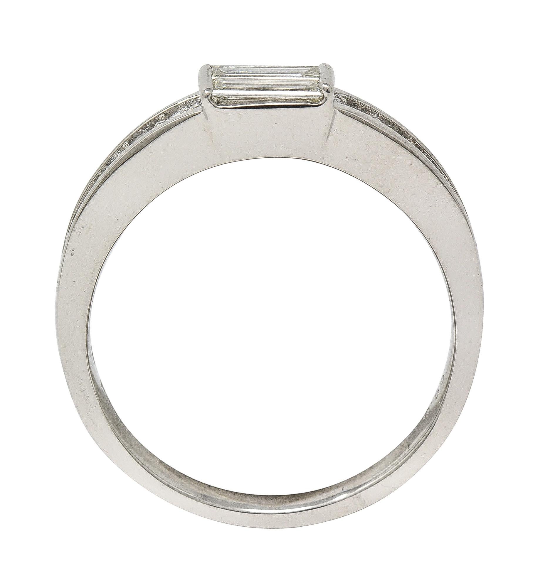 Contemporary 0.56 CTW Diamond Platinum Band Ring 4