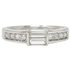 Contemporary 0.56 CTW Diamond Platinum Band Ring