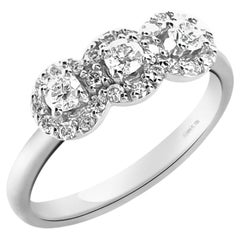 Zeitgenössischer Diamantring mit 0,60 Karat Trilogy-Diamant
