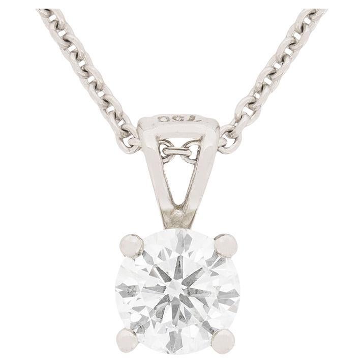 Contemporary 0.70ct Diamond Pendant Necklace