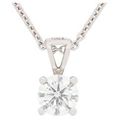 Contemporary 0.70ct Diamond Pendant Necklace