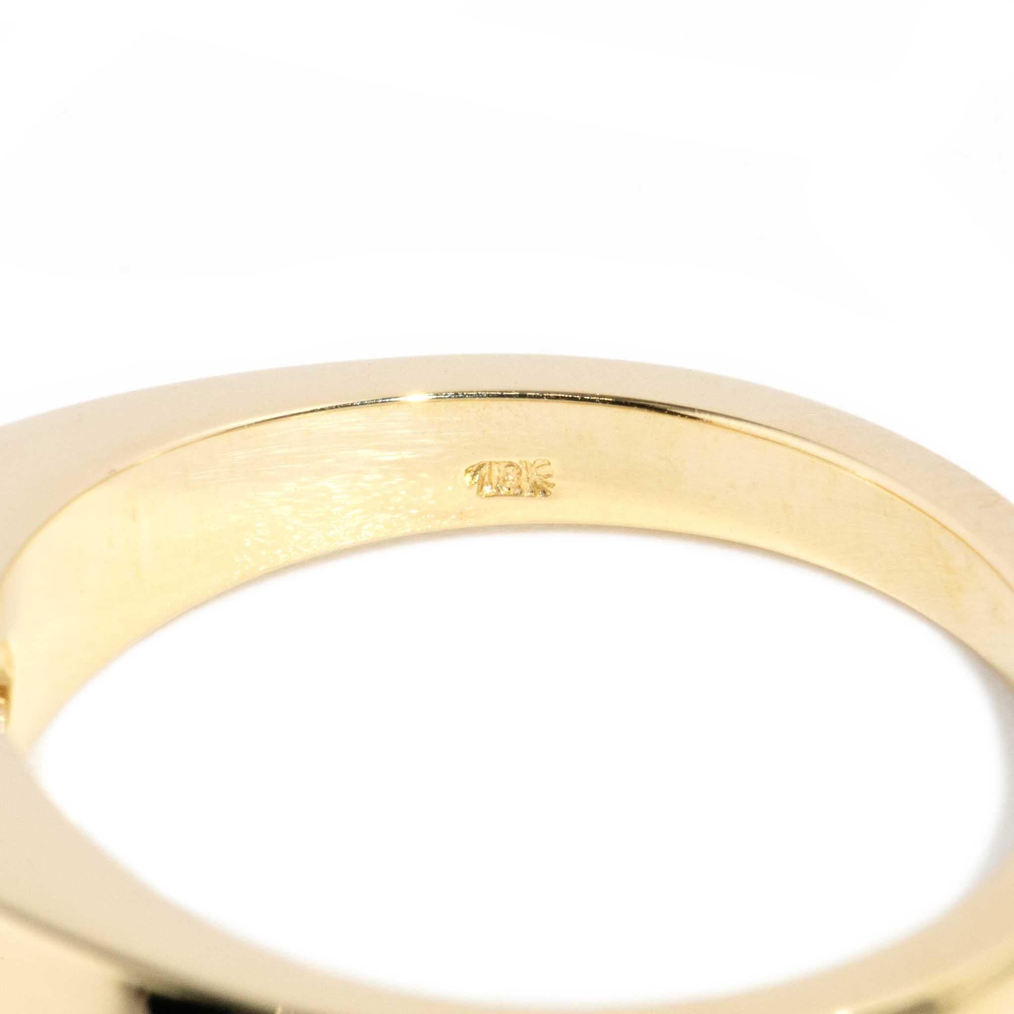 Bague Contemporary 0.78ct Blue Sapphire Knife Edge Gold 18ct Gold en vente 4
