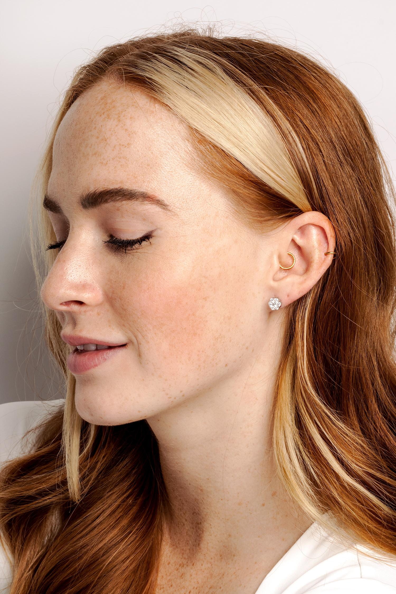 Contemporary 0.80ct Diamond Cluster Earrings Bon état - En vente à London, GB