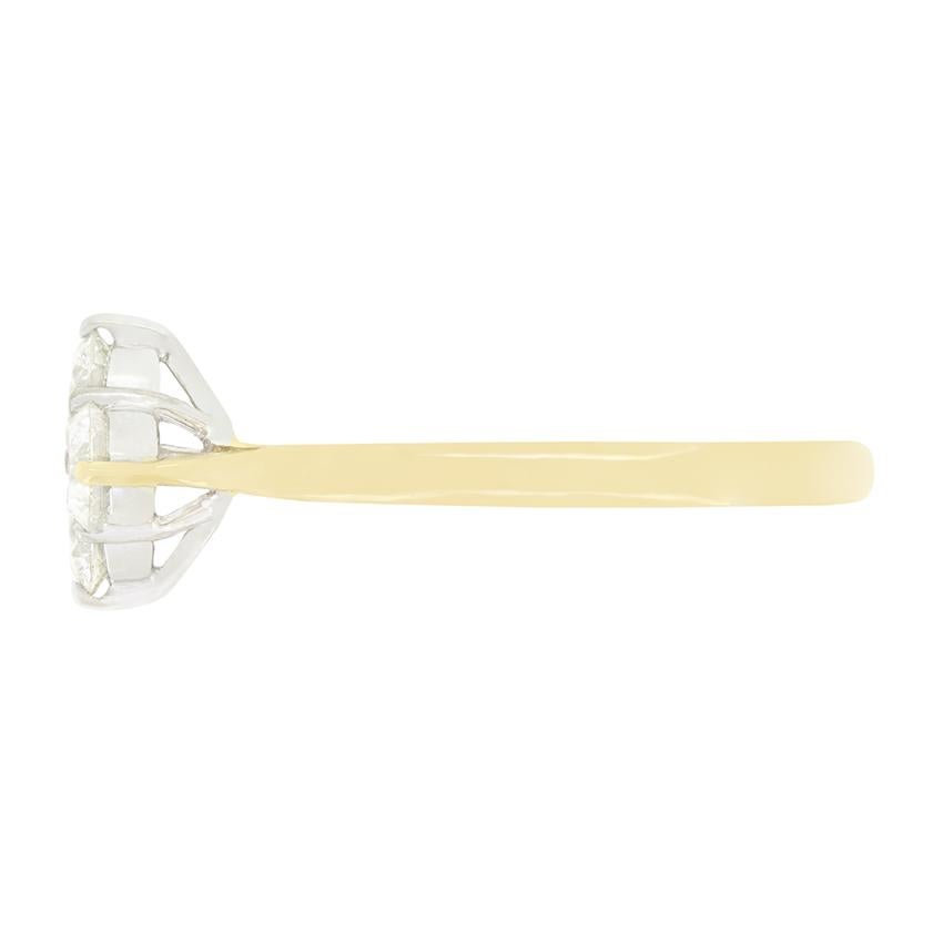 Brilliant Cut Contemporary 0.80ct Diamond Cluster Ring For Sale