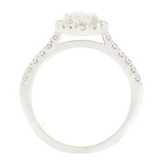 Contemporary 0.86ct Diamond Halo Ring