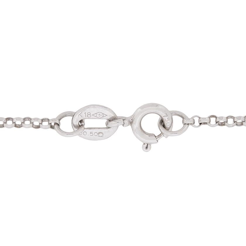 Pendentif Contemporary 0.91ct Heart Shaped Diamond avec chaîne en diamant Bon état - En vente à London, GB
