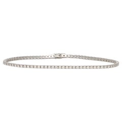 Contemporary 0.99ct Diamond Tennis Line Bracelet in 18k White Gold