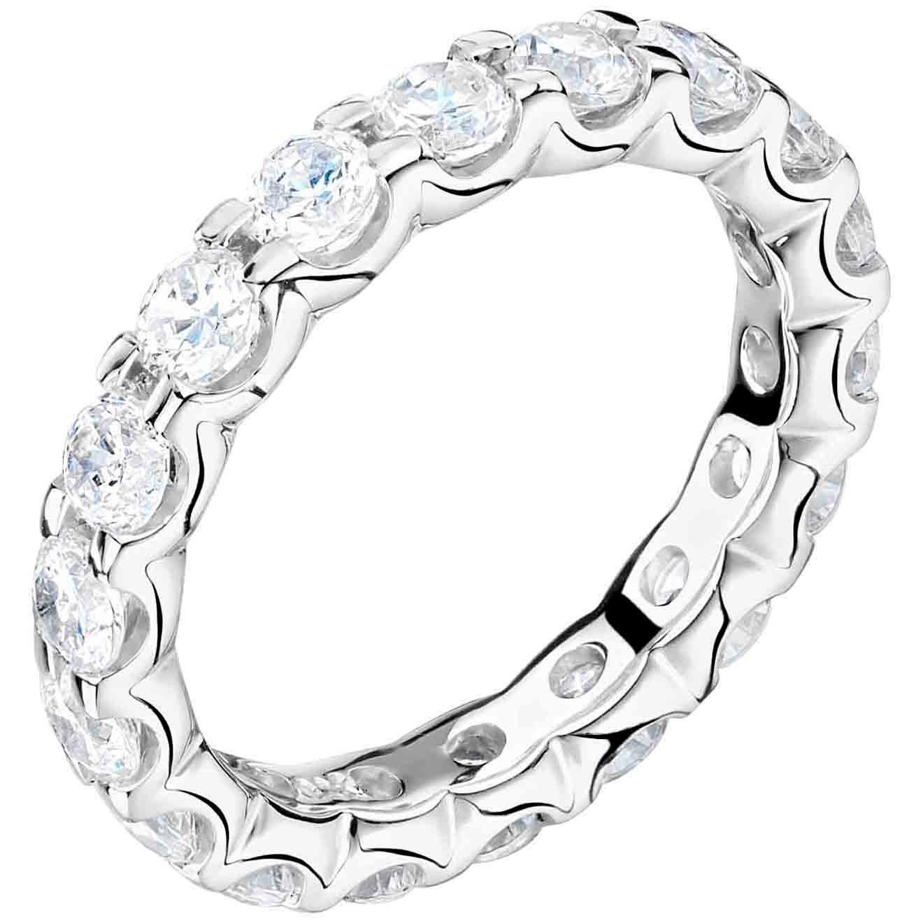 Round Cut Contemporary 1 Carat Diamond Full Eternity Ring For Sale