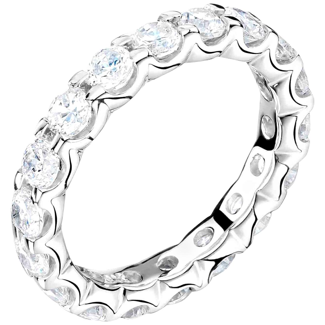 Contemporary 1 Carat Diamond Full Eternity Ring For Sale