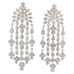 14K Yellow Gold Earrings with 10 Carats Natural Diamonds, India