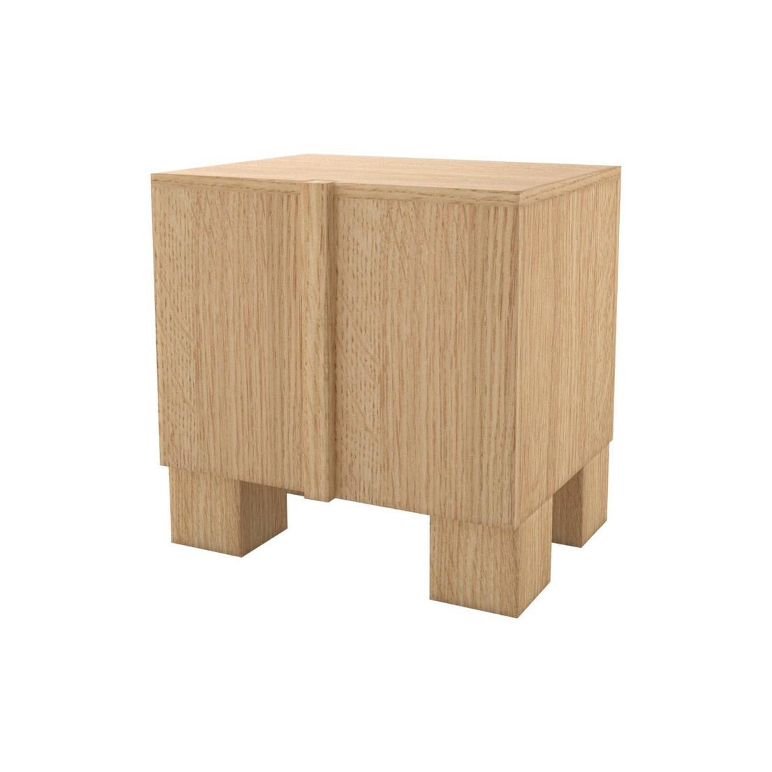 Contemporary 100 Bedside in Oak by Orphan Work For Sale