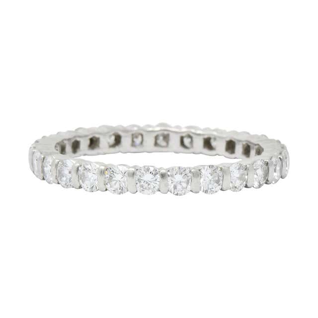 Bar Set Diamond Band Rings - 6 For Sale on 1stDibs