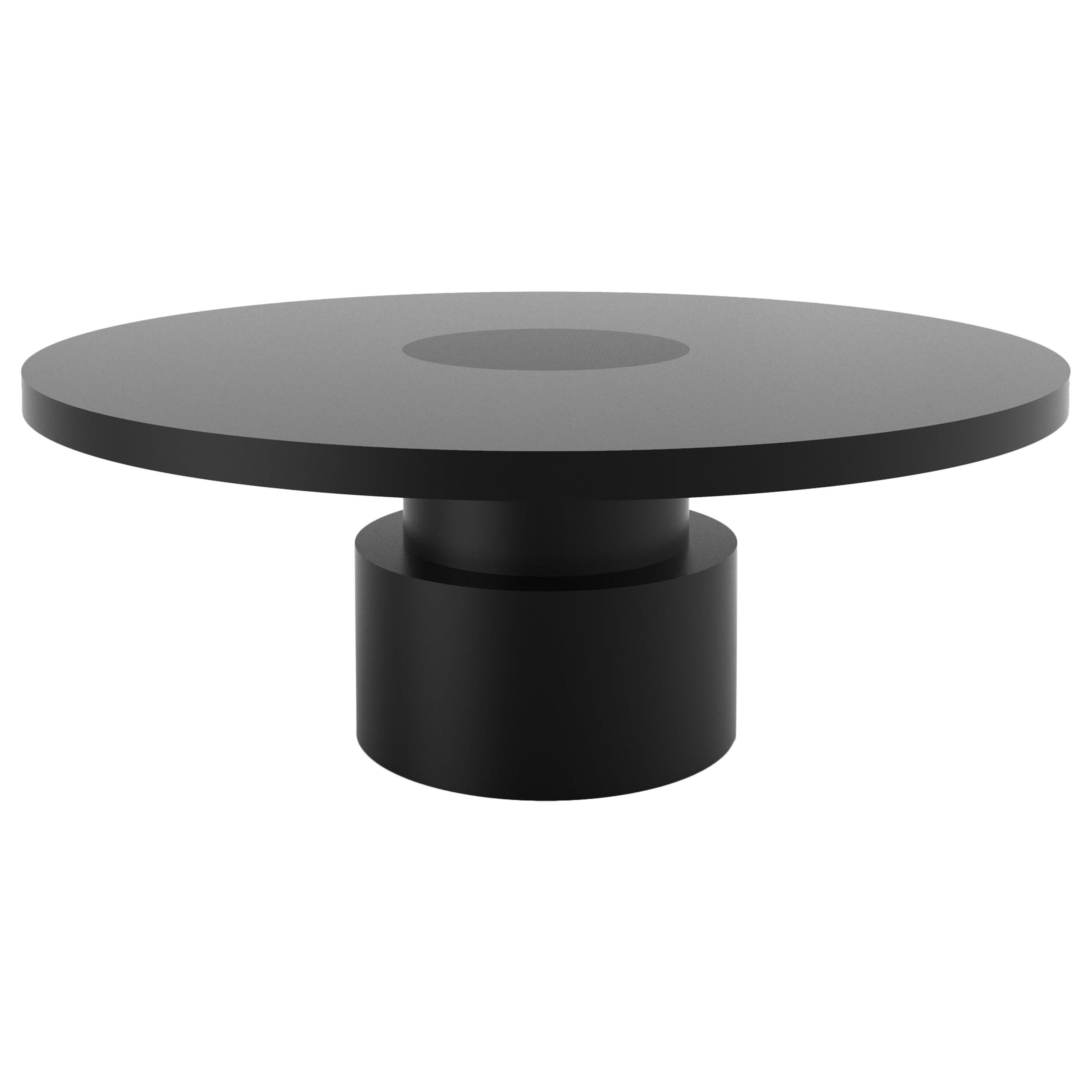 Contemporary 100 Coffee Table in Black by Orphan Work