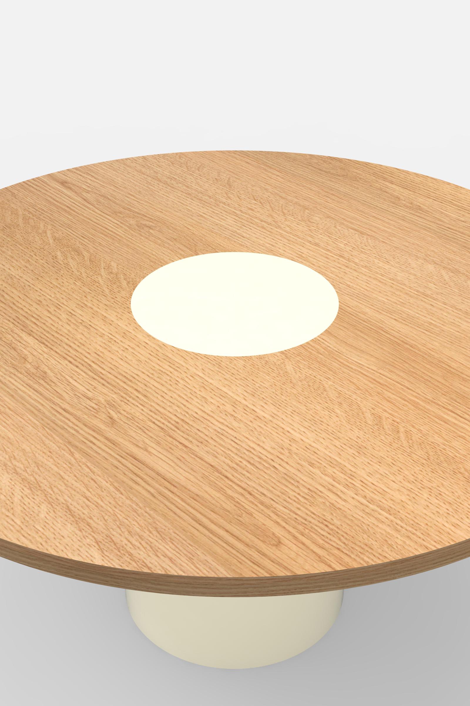 American Contemporary 100 Coffee Table in Oak and White by Orphan Work For Sale