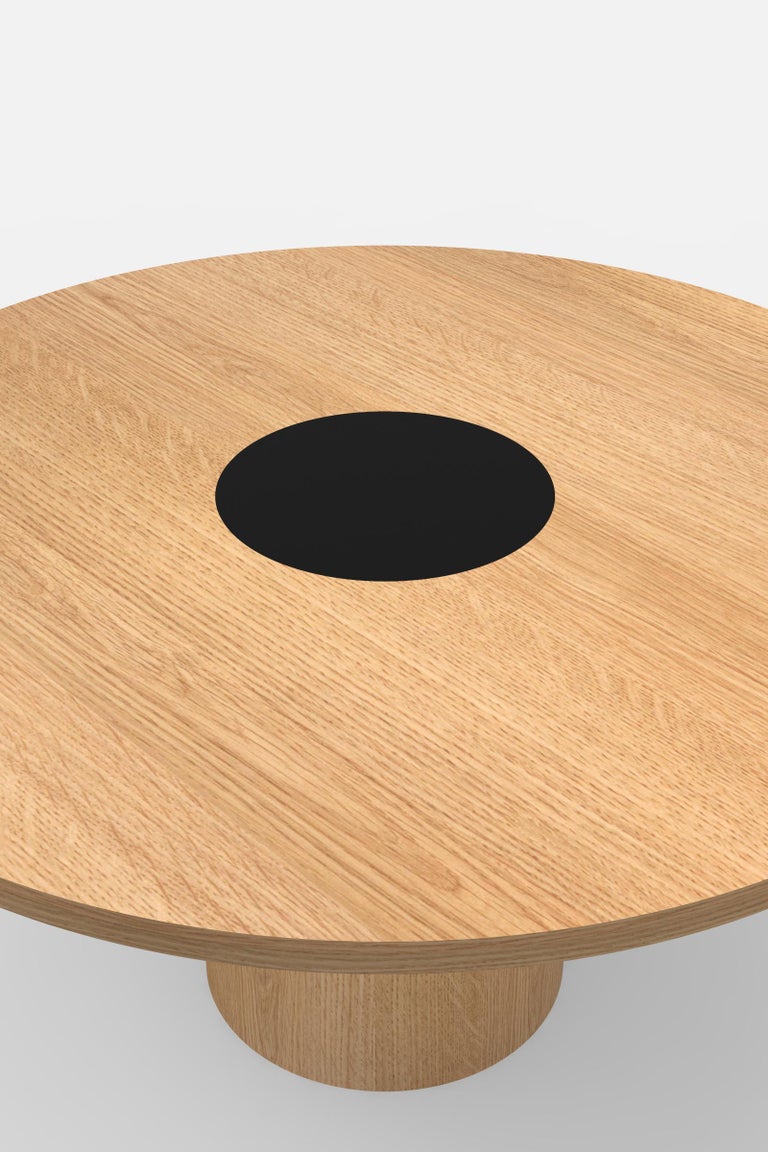 Contemporary 100 Dining Table in Oak and Black by Orphan Work, 2019 For ...