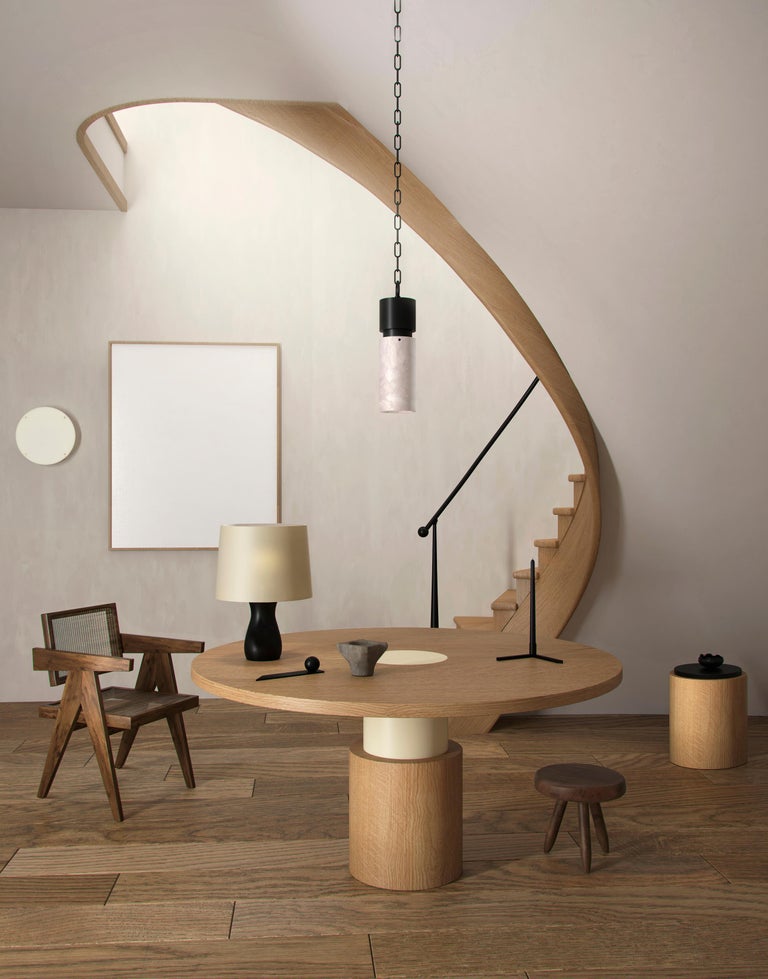 Contemporary 100 Dining Table in Oak and Black by Orphan Work, 2019 For ...
