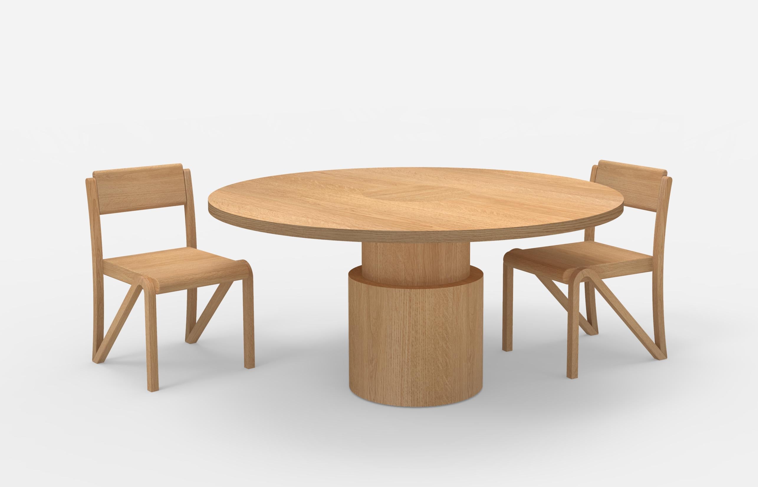 Post-Modern Contemporary 100 Dining Table in Oak by Orphan Work, 2019 For Sale