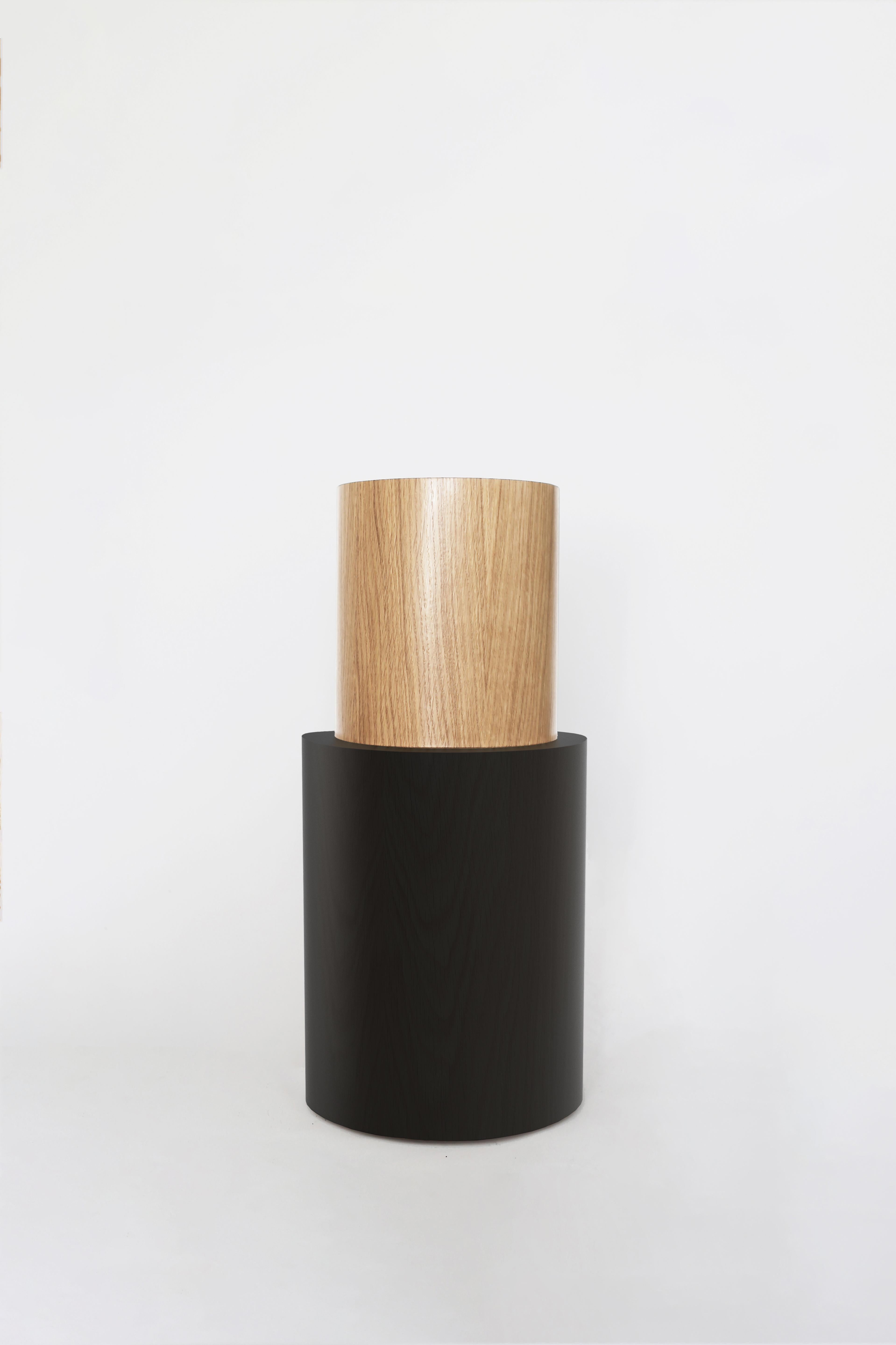 Orphan Work 100 Side Table
Shown in oak and black.
Available in natural oak with painted base.
Measures: 10” diameter x 22” height

Orphan work is designed to complement in the heart of Soho, New York City. Each piece is handmade in New York and Los