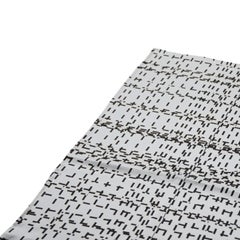 Contemporary 100% Silk Scarf Minimal Black and White Grey