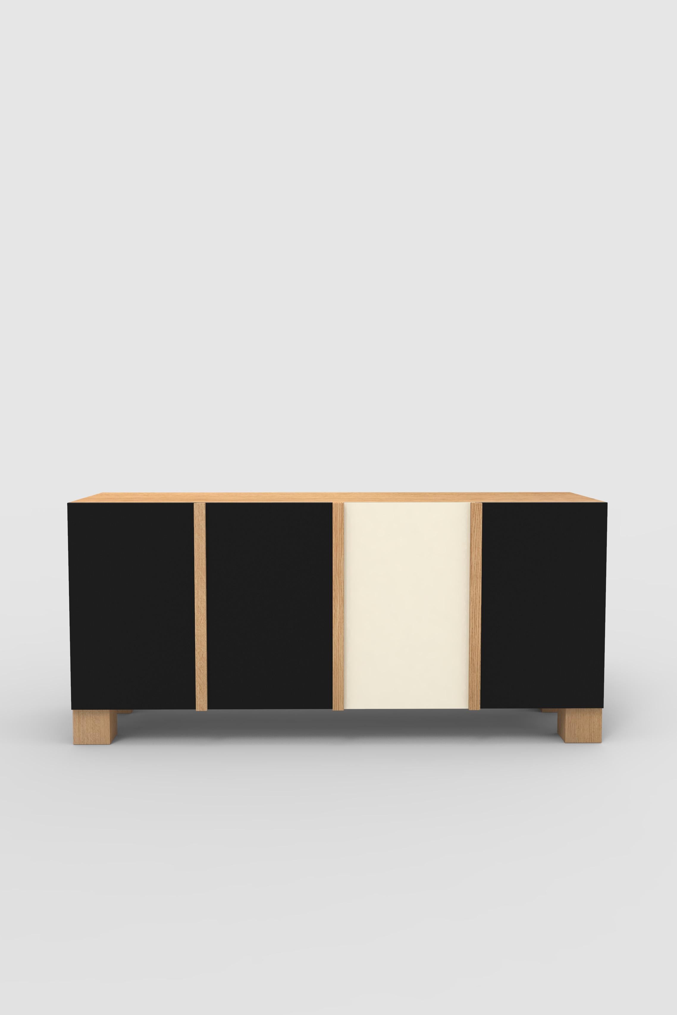 Post-Modern Contemporary 100 Storage in Oak and Black and White by Orphan Work For Sale