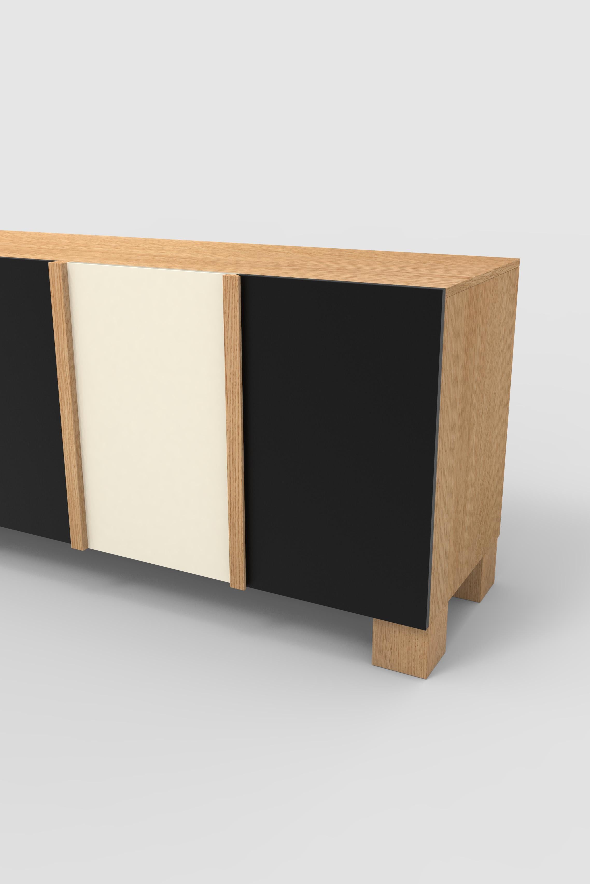 Contemporary 100 Storage in Oak and Black and White by Orphan Work For Sale 2