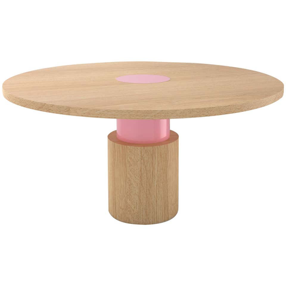 Contemporary 100C Dining Table in Oak and Color by Orphan Work, 2020 ...