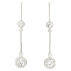 Contemporary 1.00ct Diamond Drop Earrings