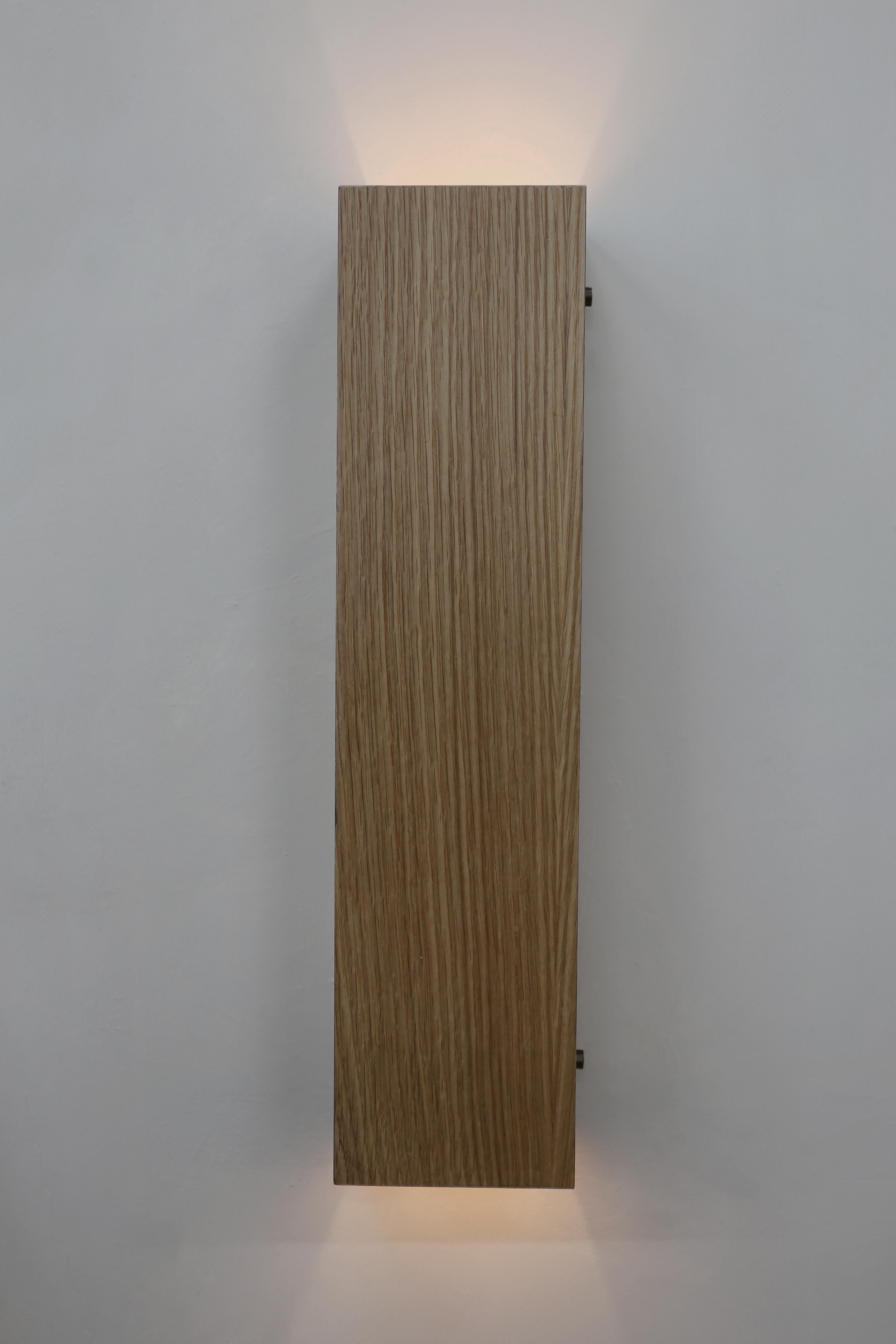 Contemporary 100W Sconce in Oak by Orphan Work In New Condition For Sale In Los Angeles, CA