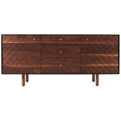 Contemporary 100xbtr Kragsyde Credenza in Solid Walnut and Paperstone