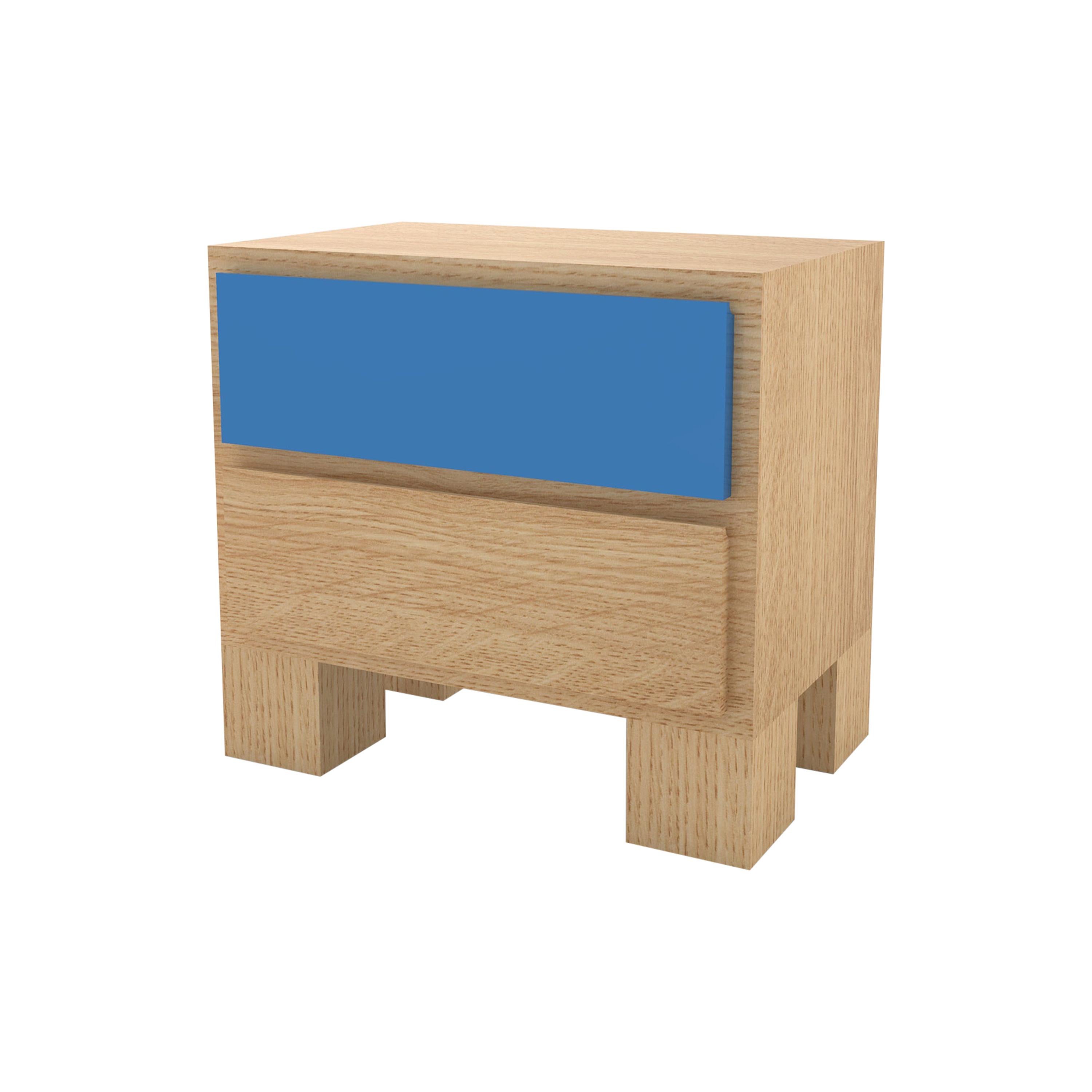 Contemporary 101 Bedside in Oak and Color by Orphan Work, 2020 For Sale