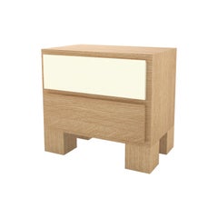 Contemporary 101 Bedside in Oak and White by Orphan Work