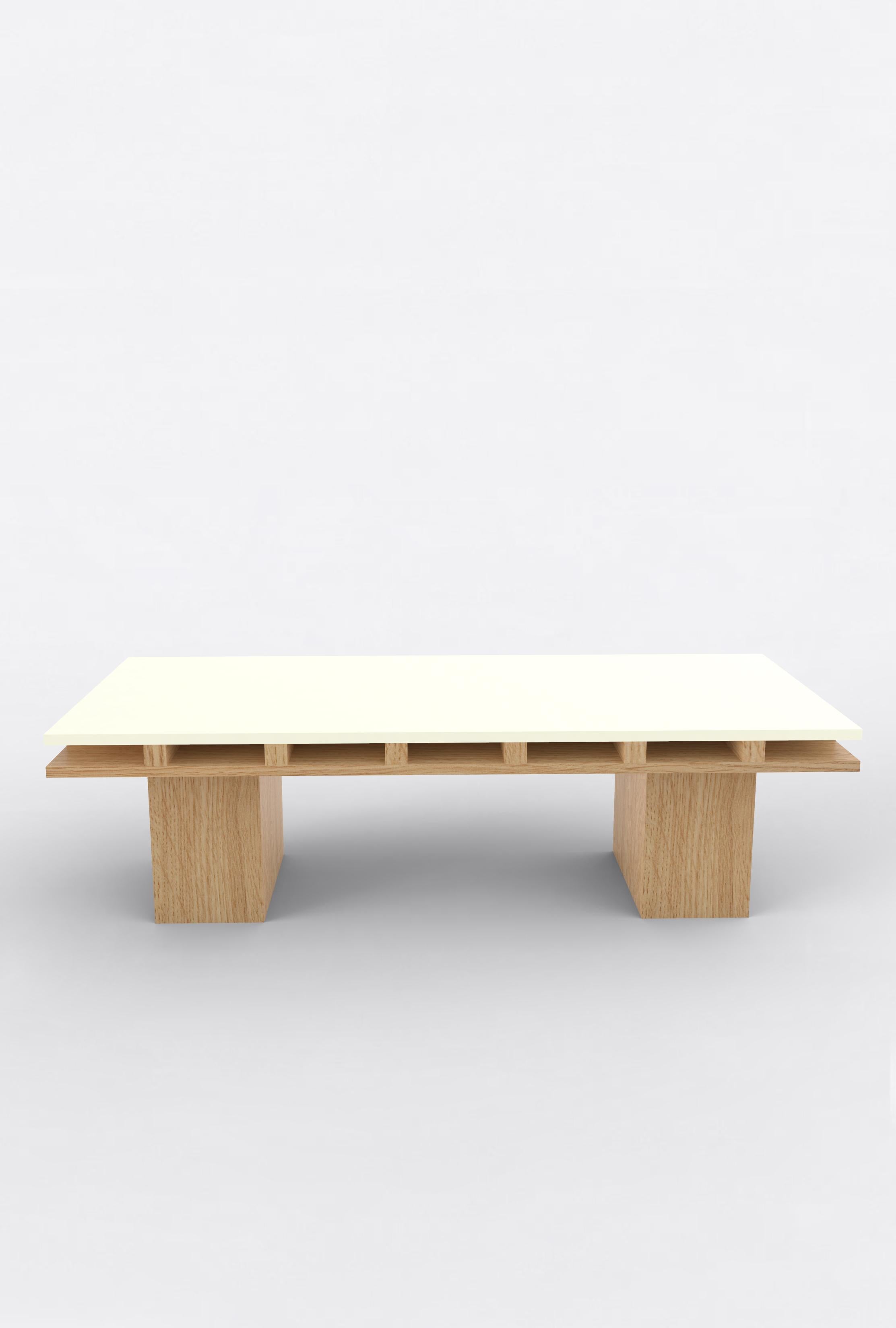 Post-Modern Contemporary 101 Coffee Table in Oak and Black by Orphan Work For Sale