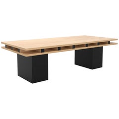 Contemporary 101 Coffee Table in Oak and Black by Orphan Work