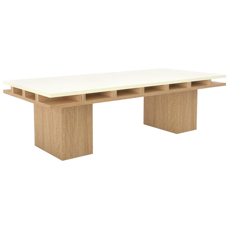 Contemporary 101 Coffee Table in Oak and Black by Orphan Work For Sale