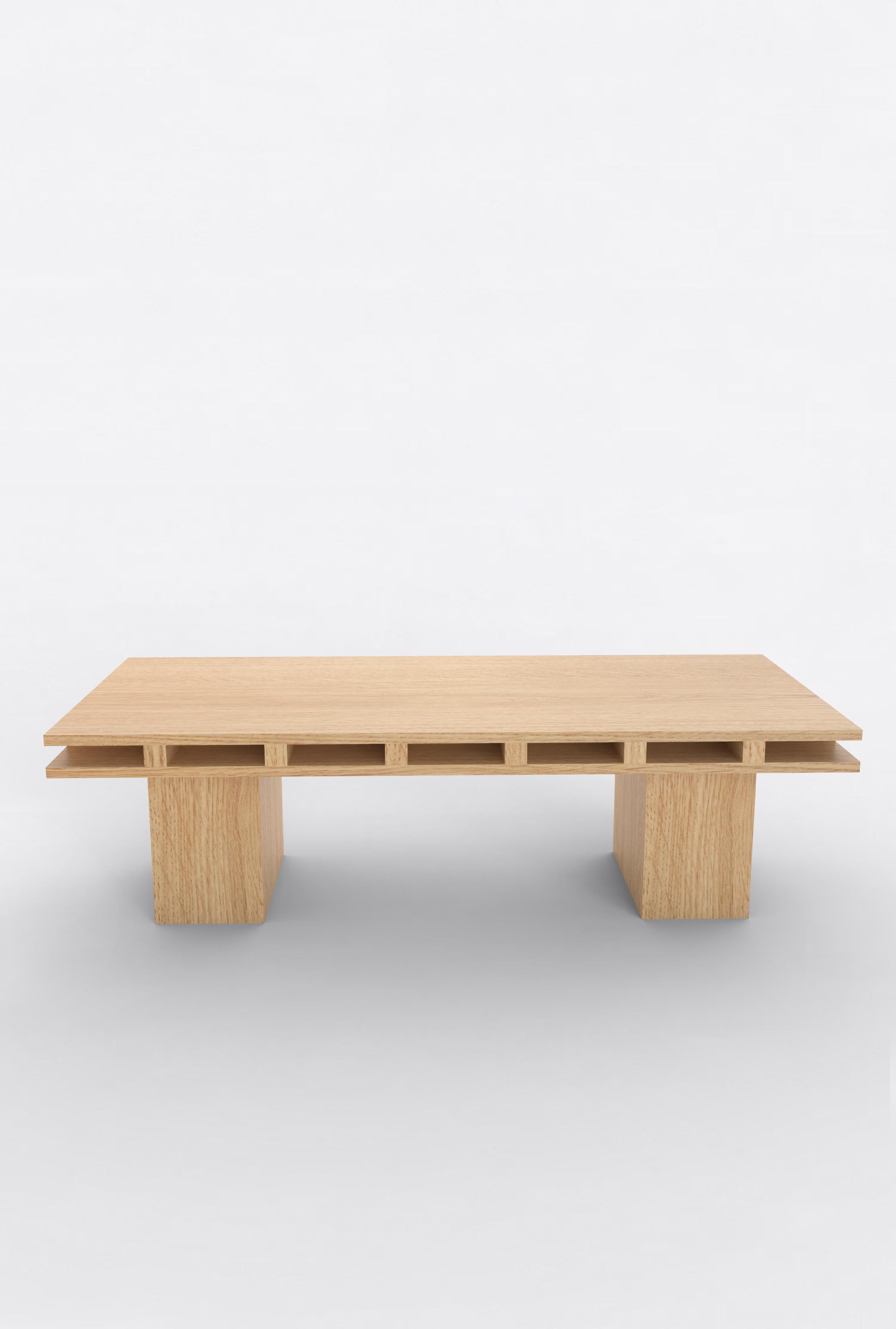 Post-Modern Contemporary 101 Coffee Table in Oak by Orphan Work For Sale