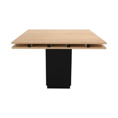 Contemporary 101 Dining Table in Oak and Black by Orphan Work