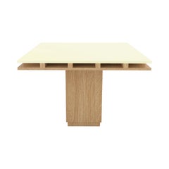 Contemporary 101 Dining Table in Oak and White by Orphan Work