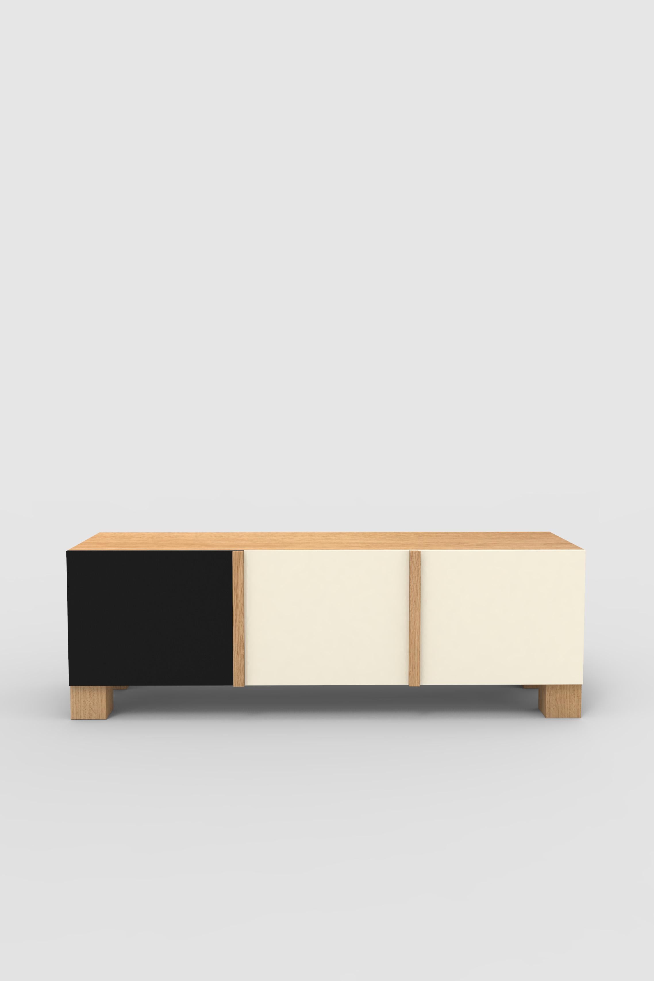 Post-Modern Contemporary 101 Storage in Oak and Black and White by Orphan Work For Sale